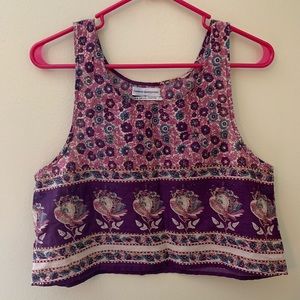 Urban Outfitters Bohemian Flower Crop Top